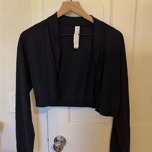 Alo Yoga Black Cropped Long Sleeve